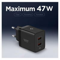 Spigen Essential EE472EU 2-port USC-C 47W wall charger - black