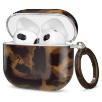 Tech-Protect Lamano case for AirPods 4 - brown and black