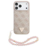 Guess 4G Strap Triangle Logo MagSafe Case for iPhone 17 Pro Max - Pink