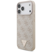 Guess 4G Strap Triangle Logo MagSafe Case for iPhone 17 Pro Max - Pink