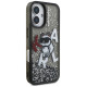Karl Lagerfeld Liquid Glitter Choupette Logo iPhone 16 Case - Black