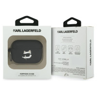 Karl Lagerfeld Silicone Choupette Head 3D Case for AirPods Pro 3 - Black