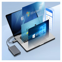 Orico Kieszeń dyskowa podw&oacute;jna Orico AM2C3-2SN na dwa dyski M.2 SATA+NVME USB-C 3.2 6Gb/s / 10Gb/s - szara