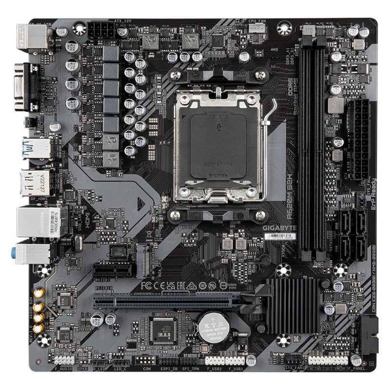 Gigabyte Mainboard|GIGABYTE|AMD A620|Socket AM5|micro ATX|RAM DDR5-SDRAM|2xSlots|1xPCI Express x1 slots|1xPCI Express x16 slots|1xNumber of M.2 (M) slots|A620MS2H2.2