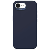 Decoded Silicone Backcover case with MagSafe for iPhone 16e - navy blue