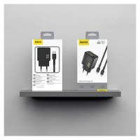 Dudao A27MaxCEU PD QC 35W USB-A USB-C Wall Charger with USB-C Cable - Black