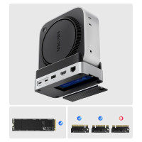 Orico MiniDock 10-in-1 Docking Station with SSD Hard Drive Bay - Silver