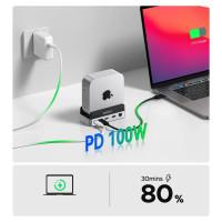 Orico MiniDock 10-in-1 Docking Station with SSD Hard Drive Bay - Silver
