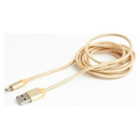 Gembird cotton braided micro USB cable 2.0 1.8M Gold