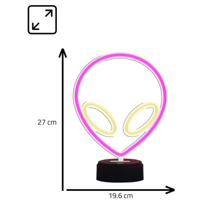 Manta SNL86PK Style Neon Lights UFO Pink