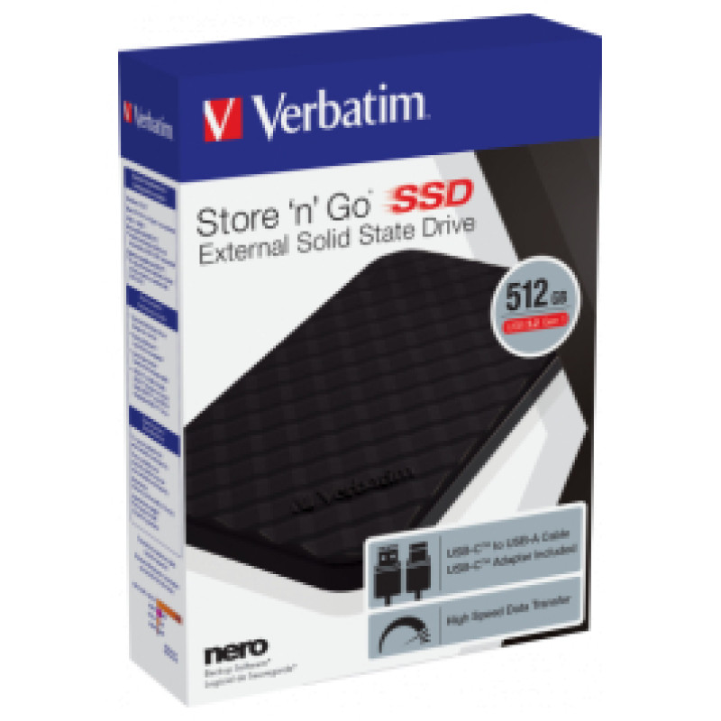 Verbatim Ārējais SSD Verbatim Store n Go Portable 512GB USB-C