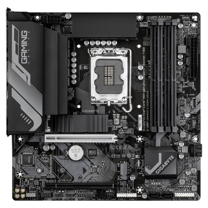 Gigabyte Mainboard|GIGABYTE|Intel B760|LGA 1700|micro ATX|RAM DDR4-SDRAM|4xSlots|2xNumber of M.2 (M) slots|B760MGXDDR4GEN5