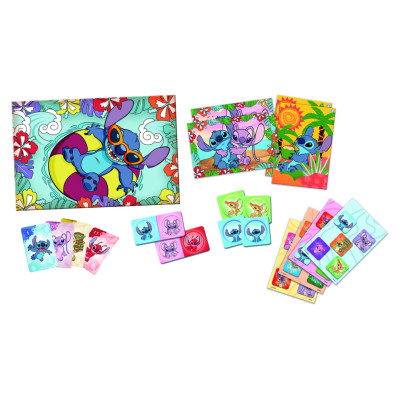 Trefl DISNEY STITCH 8in1 Mix&play galda spēļu komplekts