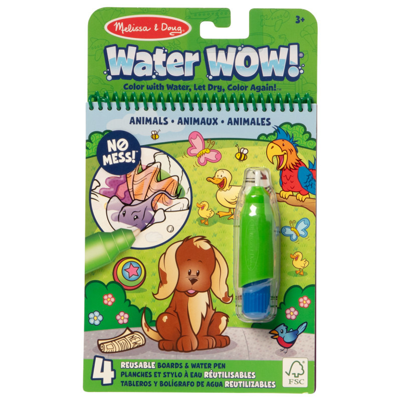 Melissa & Doug Water Wow! Ūdens krāsojamā grāmata &ndash; Dzīvnieki