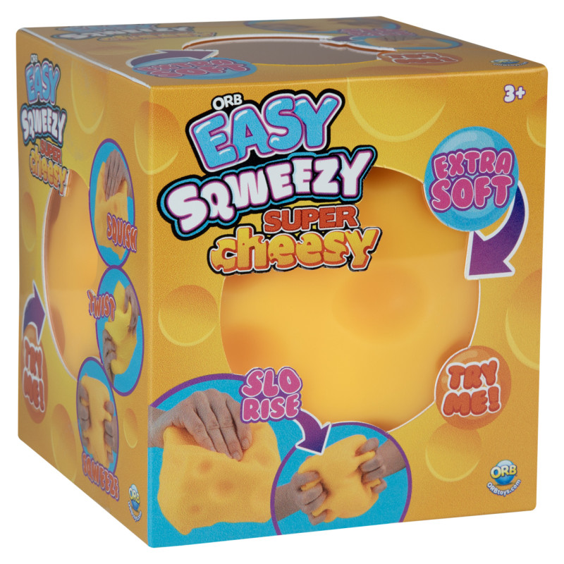 ORB Anti-stresa rotaļlieta rotaļu siers Easy Sqweezy Super Cheesy
