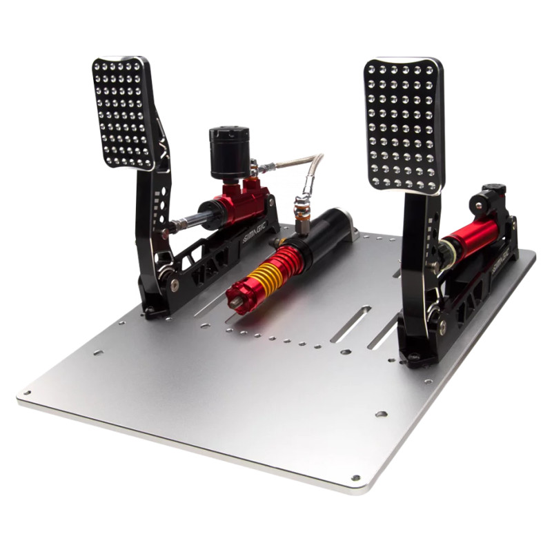 Simagic Crimson Edition Hydraulic (Dual) Pedal Set, 100 kg Load‑Cell, S311