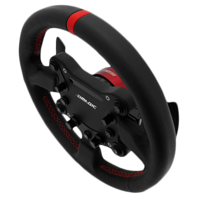 Simagic GT Sport Steering Wheel 300 mm, QR50, Shifters, leather, S201