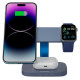 Canyon Wireless Charging Station Hexagon 310 3in1 DarkGrey/Blue