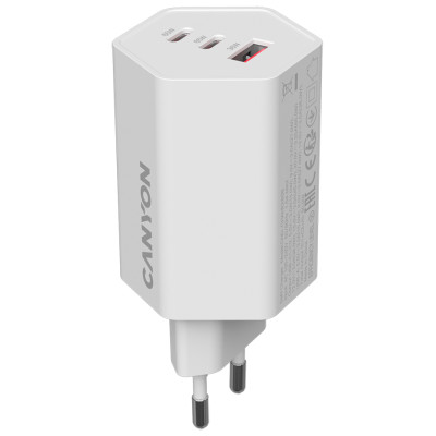 Canyon charger HEXAGON 65 GaN 65W 2xPD 1xQC EU White