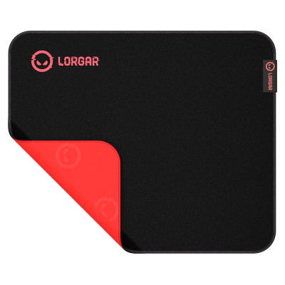 Lorgar Main 323, Gaming mouse pad, Precise control surface, Red anti-slip rubber base, size: 360mm x 300mm x 3mm, weight 0.21kg