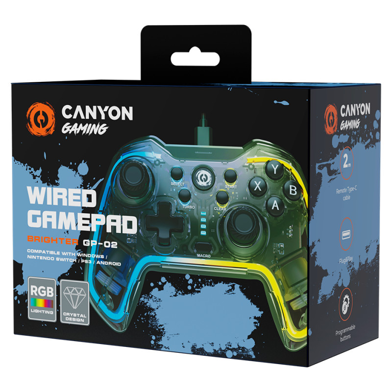 Canyon gamepad Brighter GP-02 Wired Crystal