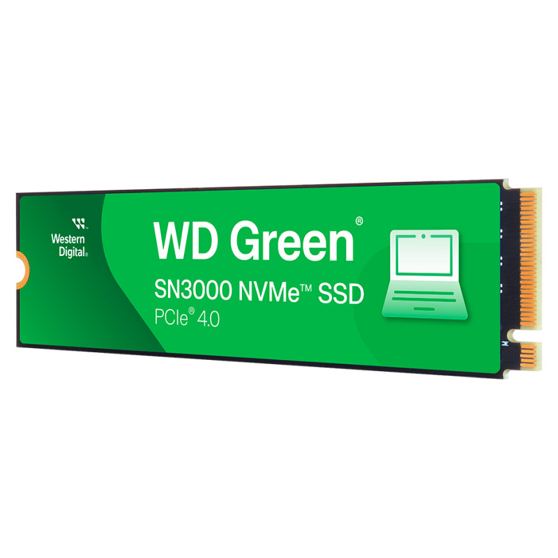 Western Digital SSD POWERED BY SANDISK WD Green SN3000 1TB M.2 2280 S3-M PCIe Gen4 x4 NVMe, Read/Write: 5000/4200 MBps, TBW: 150