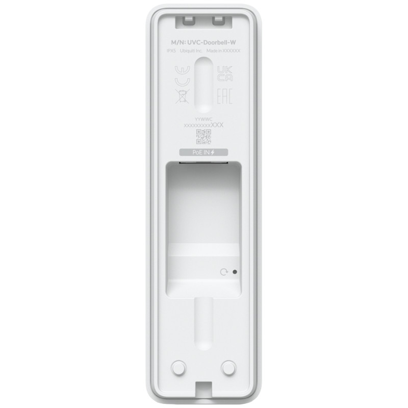 Ubiquiti Doorbell Lite - Compact PoE video doorbell with two-way audio and versatile mounting options, white.