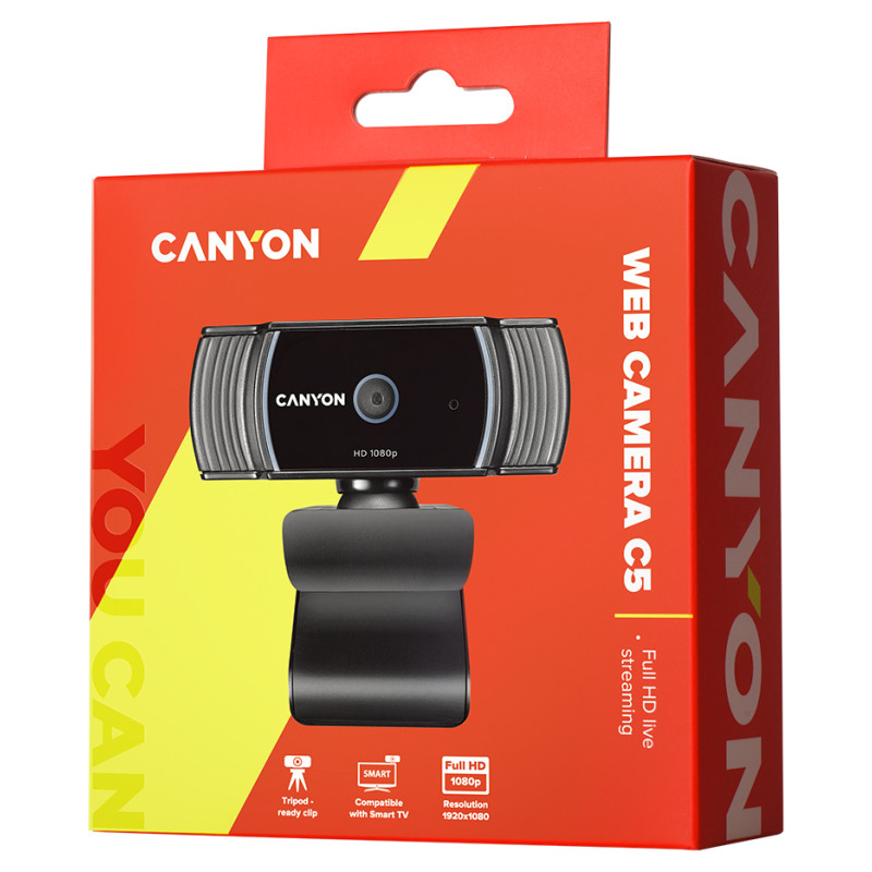 Canyon webcam C5 Full HD 1080p Auto Focus Black
