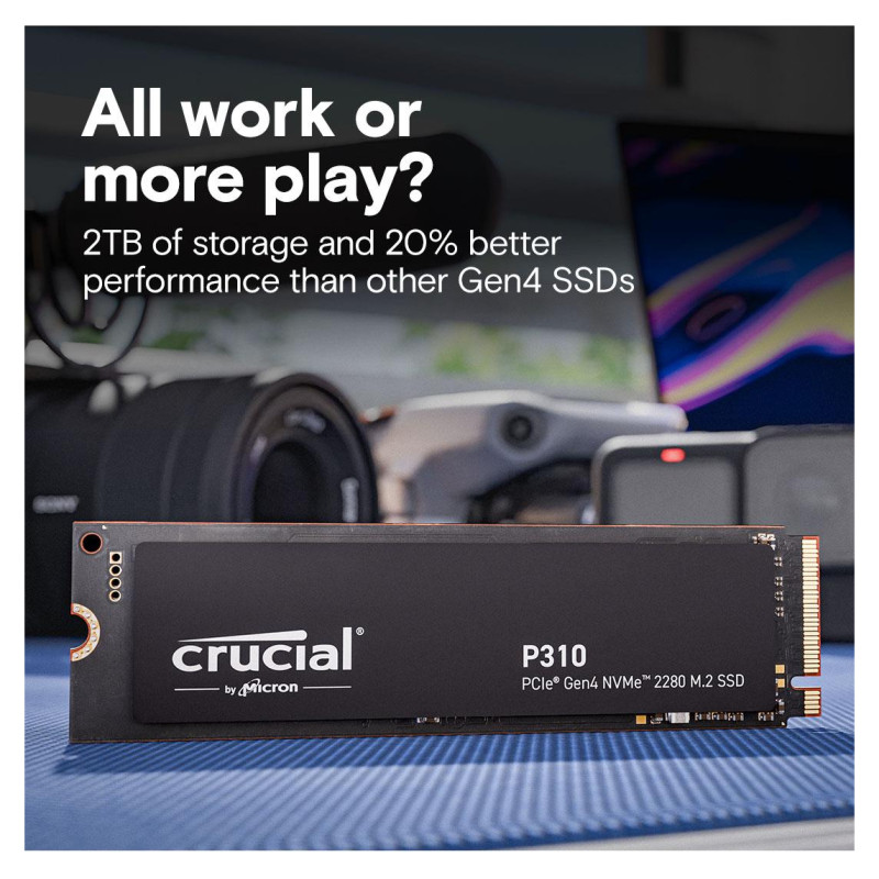 Crucial SSD|CRUCIAL|220xTBW rating|Read speed 7100 MB/s|Write speed 6000 MB/s|NVMe Yes|PCI Express 4.0|M.2|1000 GB|CT1000P310SSD8-T
