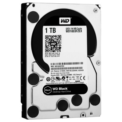 Western Digital HDD|WESTERN DIGITAL|Black|1TB|SATA 3.0|64 MB|7200 rpm|3,5"|WD1003FZEX