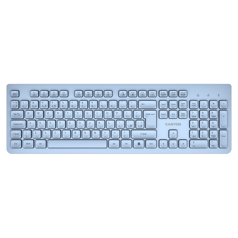 Canyon keyboard HKB-W01 UK/US AAA Wireless Blue