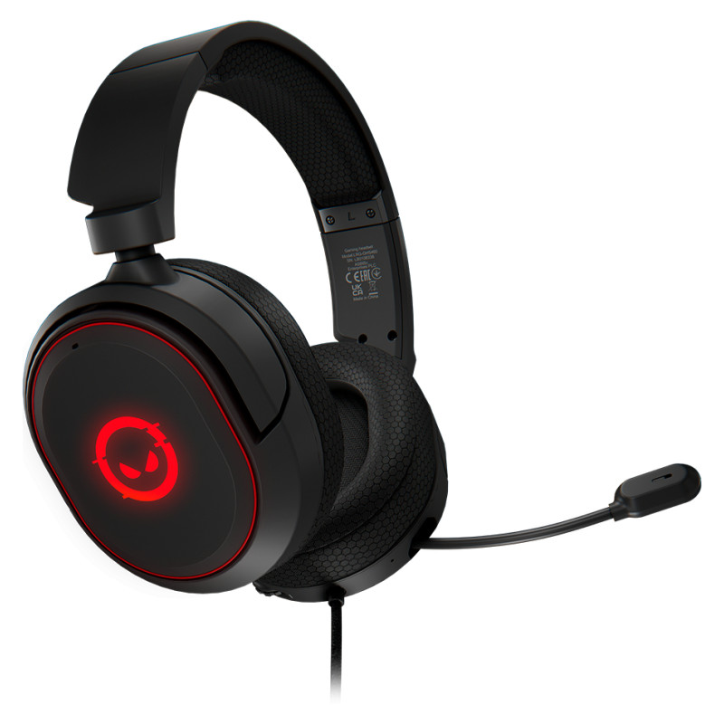 Lorgar Kaya 460, USB Gaming headset with microphone, CM108B, RGB backlight, Plug&Play, USB-A connection cable 2m, fabric ear pads, size: 192*184.7*88mm, 0.329kg, black