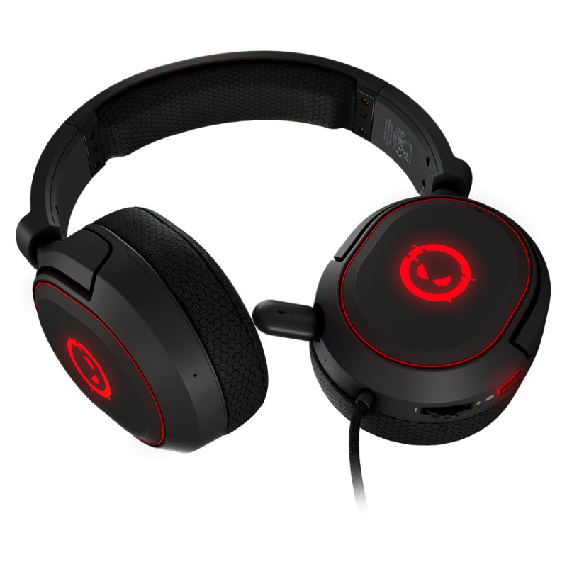 Lorgar Kaya 460, USB Gaming headset with microphone, CM108B, RGB backlight, Plug&Play, USB-A connection cable 2m, fabric ear pads, size: 192*184.7*88mm, 0.329kg, black