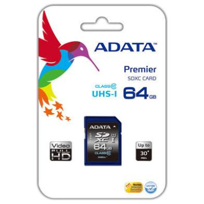 Adata MEMORY SDXC 64GB CLASS10/ASDX64GUICL10-R ADATA