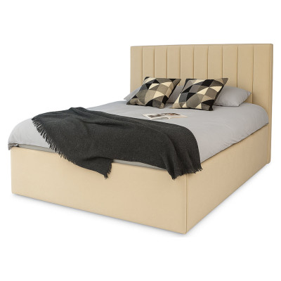 Emis Sleeping Gulta "Caroline" 160x200 / Tum&scaron;i pelēka / Ar veļas kasti