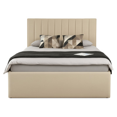 Emis Sleeping Gulta "Caroline" 200x200 / Tum&scaron;i pelēka / Ar veļas kasti