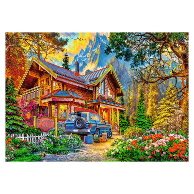 Trefl Puzle Kalnu mājiņa, 2x500 gab.