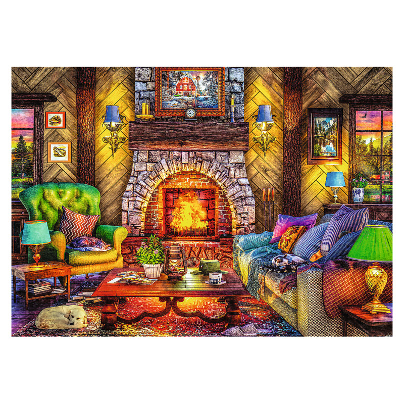 Trefl Puzle Kalnu mājiņa, 2x500 gab.