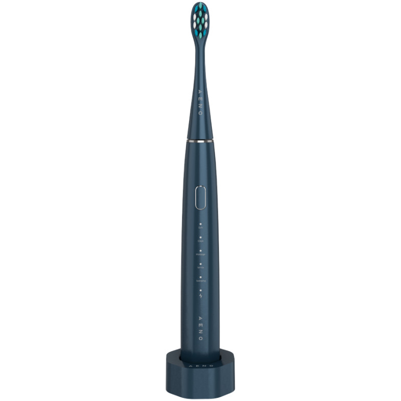 Aeno Wireless Tooth Brush, Navy Blue, 3 Brush Heads, 1400mAh, Function: Soft, Clean, Massage, White, Sweep