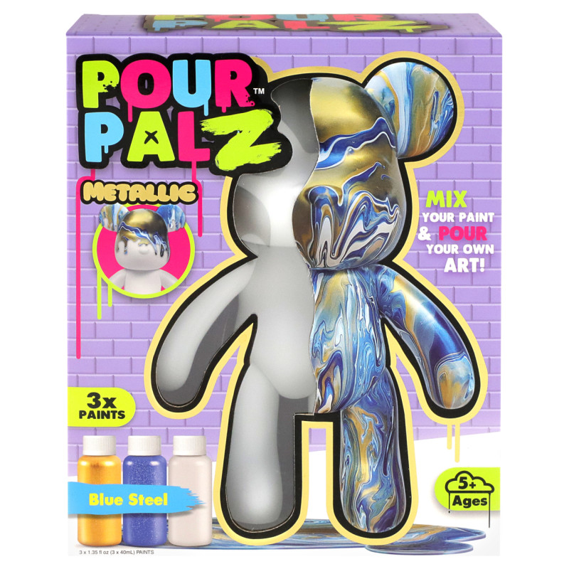 Pour Palz DIY krāsojamais lācis &ndash; Zilas mirdzums