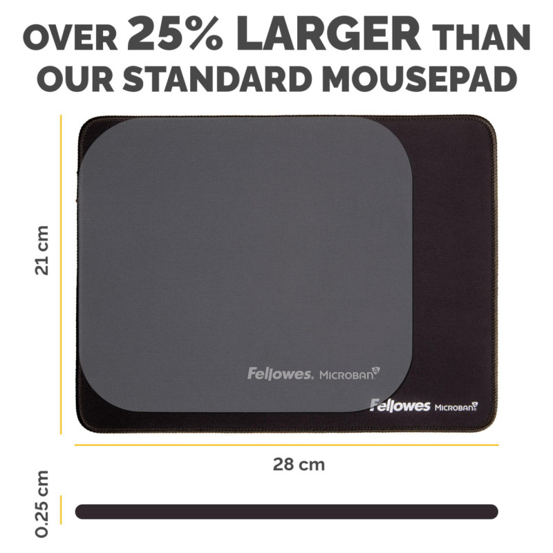 Fellowes MOUSE PAD BREYTA XL/BLACK 100138995 FELLOWES