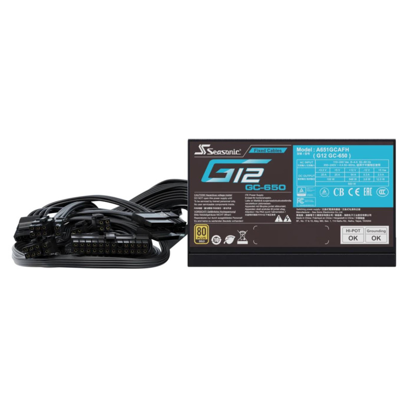 Seasonic Power Supply|SEASONIC|ATX|PC|100 - 240 V|650 W|G12GC-650