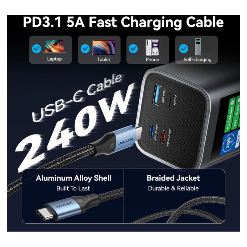 Vention POWER BANK USB 27000MAH 140W/FKEH0 VENTION