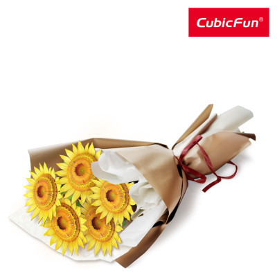 Cubic Fun CUBICFUN 3D puzle ziedu pu&scaron;ķis - saulespuķes