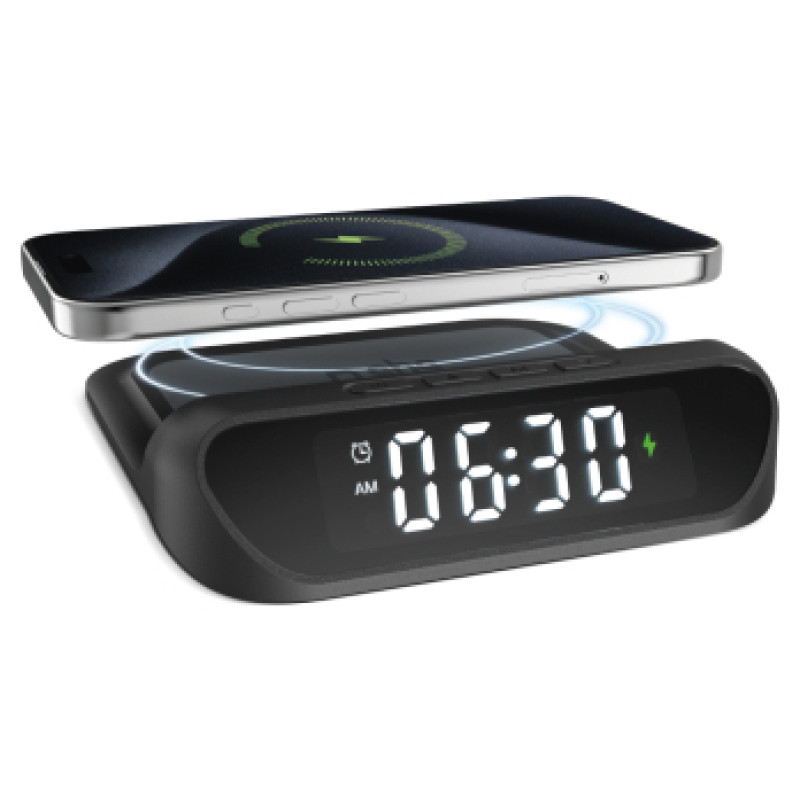 SBS Pulkstenis un lādētājs SBS Wireless Charge Qi 15W Black