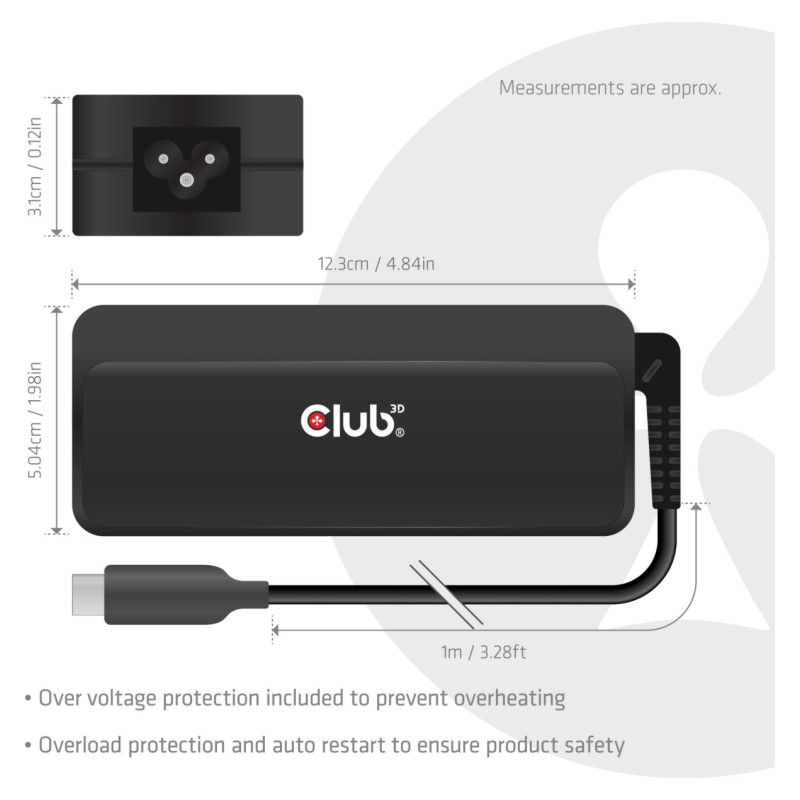 Club3D NB CHARGER USB-C 140W/CAC-1932 CLUB3D