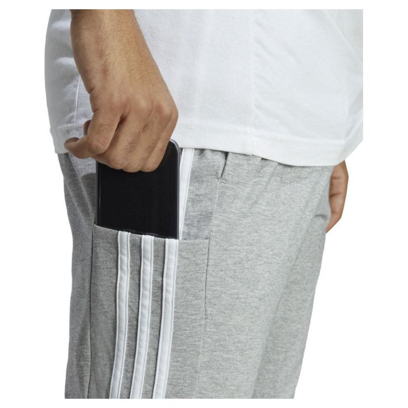 Adidas Essentials Single Jersey Tapered Open Hem 3-Stripes M IC0046 pants (2XL)