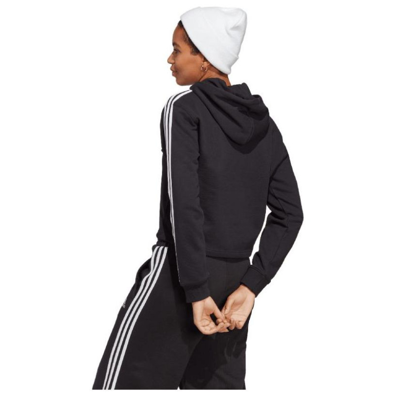 Adidas Essentials 3-Stripes French Terry Crop Hoodie W IC8767 (L)