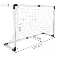 Nav Datu Futbola vārti 120x80 cm ar bumbu un pumpi 23459 [A]