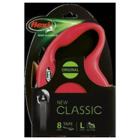 Flexi New Classic L 8m red (lente) - pavada suņiem
